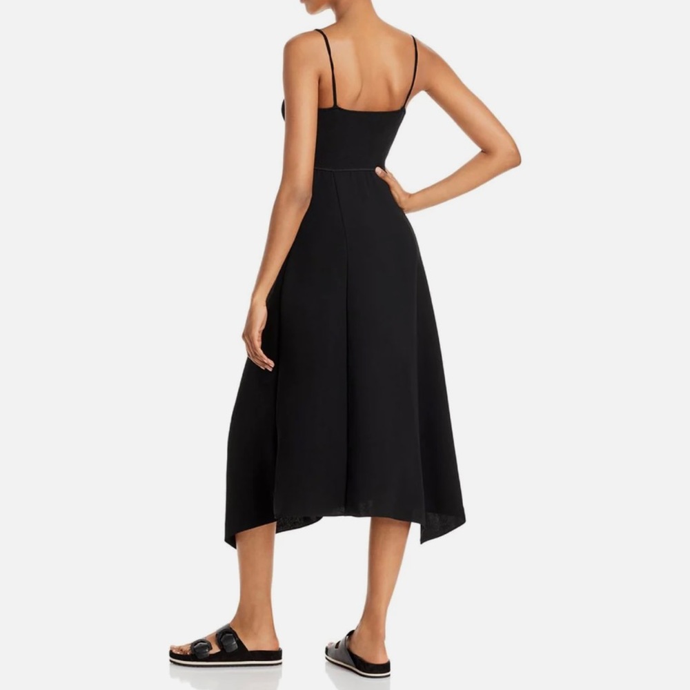 Theory Flared Crepe Slip Midi Dress - Picture 2 of 9